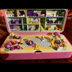 COMPLETE SET: Vintage Blue Bird 1989 Pool Party storage Polly Pocket